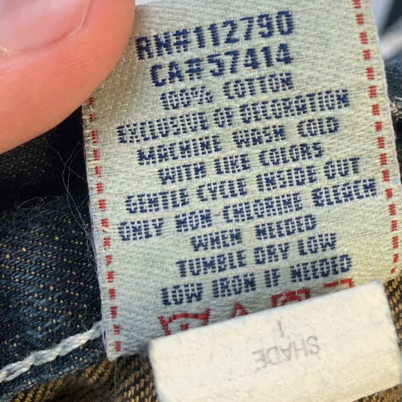 Vintage True Religion Straight Leg Dark Wash Low Rise Jeans Contrast Stitch 31 - Picture 10 of 11